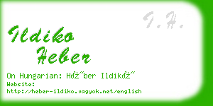 ildiko heber business card